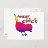 Carte Postale Vegan Chick (Devant / Derrière)