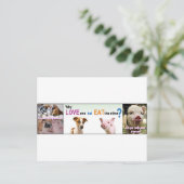 Carte Postale Vegan Gear Quelle différence? (Debout devant)