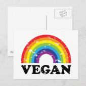 Carte Postale Vegan Rainbow (Devant / Derrière)