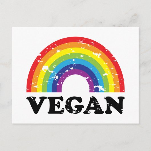 Carte Postale Vegan Rainbow (Devant)