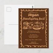 Carte Postale VEGAN Whimsgiving Friendsgiving CUSTOM (Devant / Derrière)