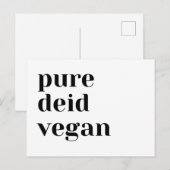 Carte postale végane Pure Deid (Devant / Derrière)