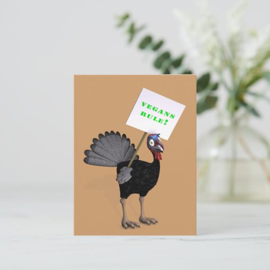 Carte Postale Vegans Rule ! (Debout devant)