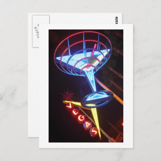 Carte Postale Vegas Martini (Devant / Derrière)