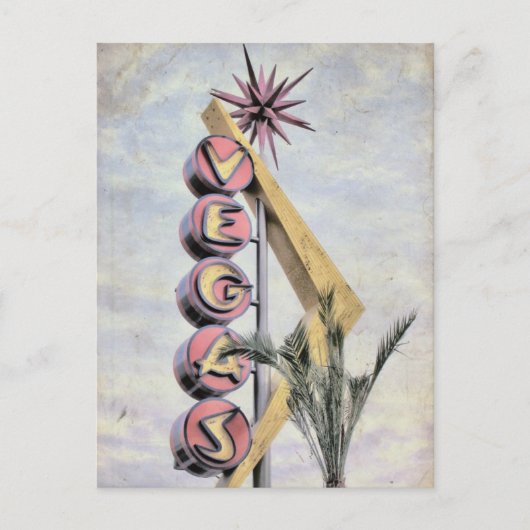 Carte Postale Vegas Rétro Nevada Panneau Las Vegas (Devant)