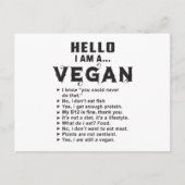 Carte Postale Vegetarian Vegetarian Vegetables Véganisme Funny C (Devant)