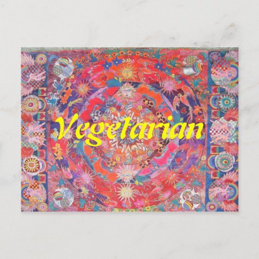 Carte Postale Végétarien (Devant)