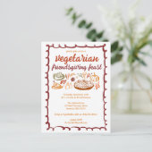 Carte Postale VÉGÉTARIEN Whimsgiving Friendsgiving (Debout devant)