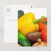 Carte Postale Végétaux Dans Un Panier (Devant / Derrière)
