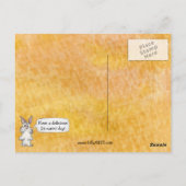 Carte postale végététangienne drôles lapin végétal (Dos)