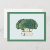 Carte Postale Veggie Cats Postcard -broccoli cat- (Devant / Derrière)