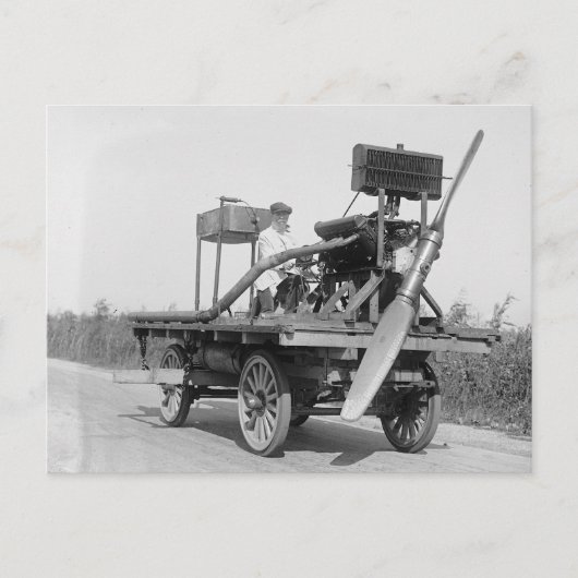Carte Postale Véhicule à hélice bizarre, 1922 (Devant)