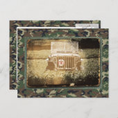 Carte Postale Véhicule militaire (Devant / Derrière)