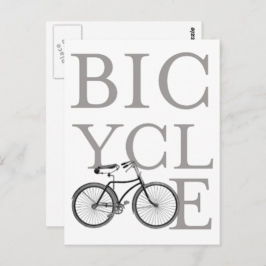 Carte Postale Vélo (Devant / Derrière)