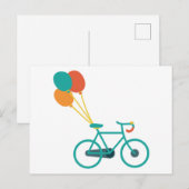 Carte Postale Vélo à ballon (Devant / Derrière)