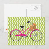 Carte Postale Vélo à clic chaud avec oranges (Devant / Derrière)