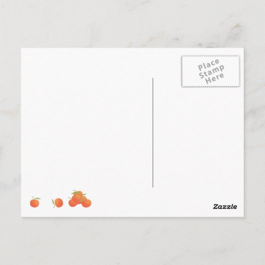 Carte Postale Vélo à clic chaud avec oranges (Dos)