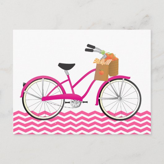 Carte Postale Vélo à clic chaud avec oranges (Devant)