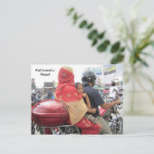 Carte Postale Vélo à moteur familial (Debout devant)