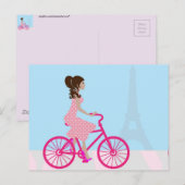 Carte Postale Vélo à Paris (Devant / Derrière)