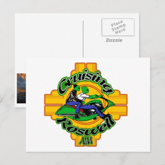 Carte Postale vélo alien (Devant / Derrière)