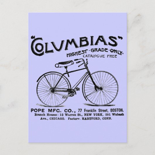 Carte Postale Vélo ancien (Devant)