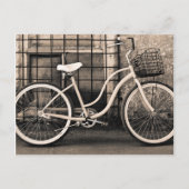 Carte Postale Vélo Ancien Avec Panier (Devant)