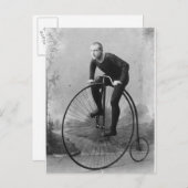 Carte Postale Vélo avec grande roue avant (Devant / Derrière)