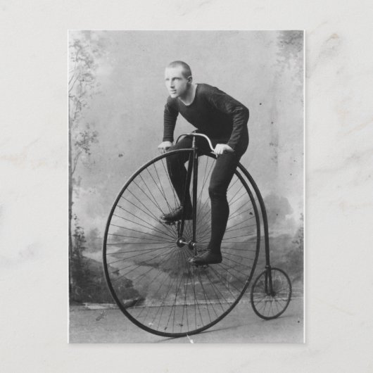 Carte Postale Vélo avec grande roue avant (Devant)