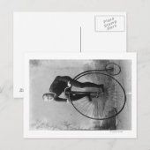 Carte Postale Vélo avec grande roue avant photo (Devant / Derrière)