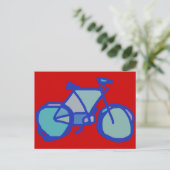 Carte Postale vélo bleu (Debout devant)