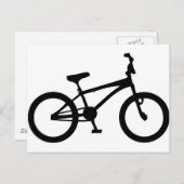 Carte Postale vélo bmx noir (Devant / Derrière)