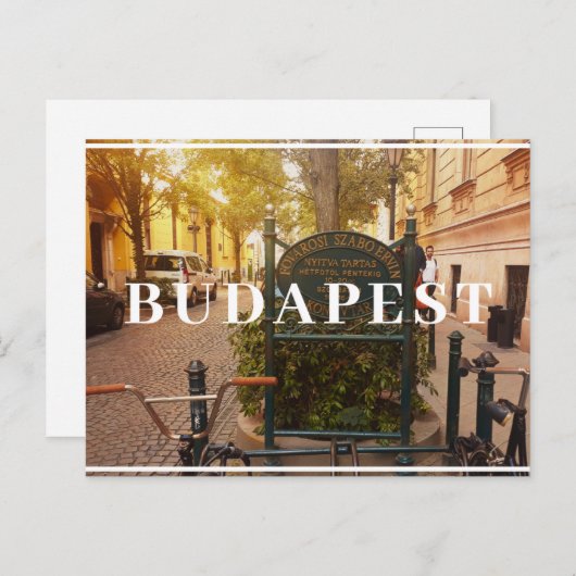 Carte postale Vélo Budapest (Devant / Derrière)