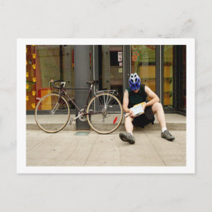 Carte Postale Vélo Courrier Messenger Vélo Vélo Vélo