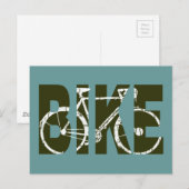 Carte Postale Vélo. cycle . vélo (Devant / Derrière)