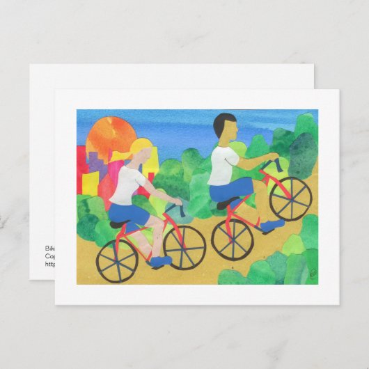 Carte Postale Vélo dans Central Park (Devant / Derrière)