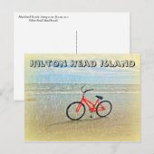 Carte Postale Vélo dans la douche Sun sur Hilton Head Island Bea (Devant / Derrière)