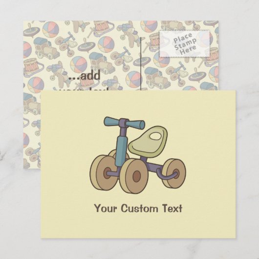 Carte Postale Vélo de jouets (Devant / Derrière)