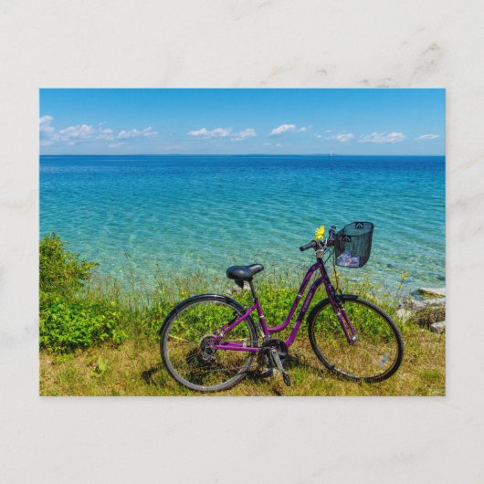 Carte postale vélo de l'île Mackinac (Devant)