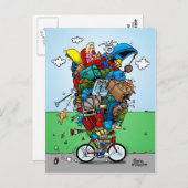 Carte postale Vélo de tourisme (Devant / Derrière)