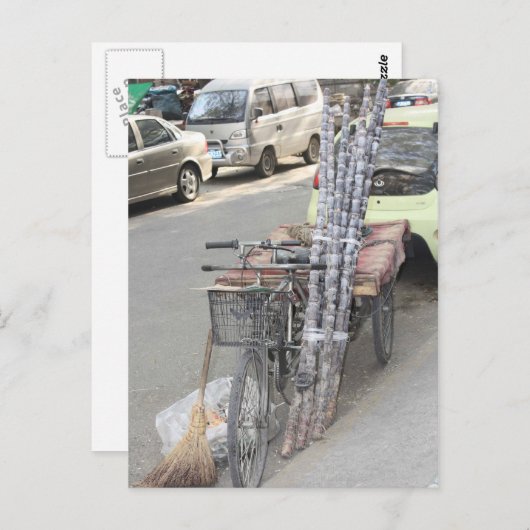 Carte Postale Vélo de travail à Pékin (Devant / Derrière)