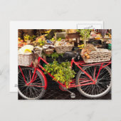 Carte Postale Vélo du marché agricole (Devant / Derrière)