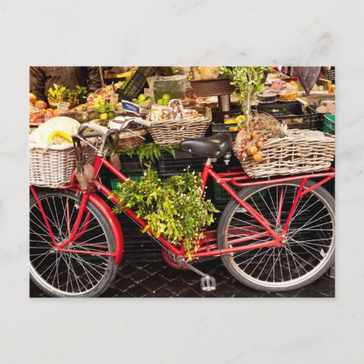 Carte Postale Vélo du marché agricole (Devant)