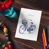 Carte Postale Vélo en Delft Blue personnalisable