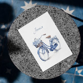 Carte Postale Vélo en Delft Blue personnalisable