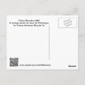 Carte Postale Vélo Faucon-c1890 (Dos)