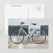 Carte Postale Vélo gris, Copenhague, Danemark (Devant / Derrière)