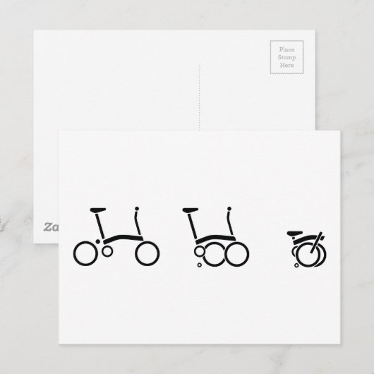 Carte Postale Vélo pliant Brompton (Devant / Derrière)