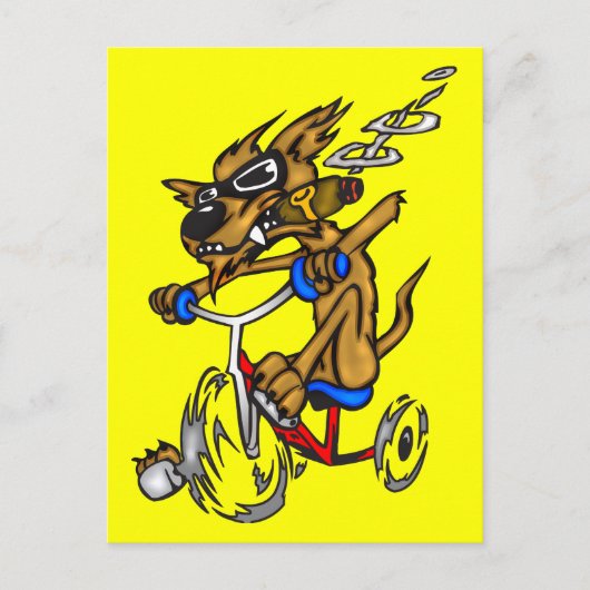 Carte Postale Vélo pour chiens (Devant)