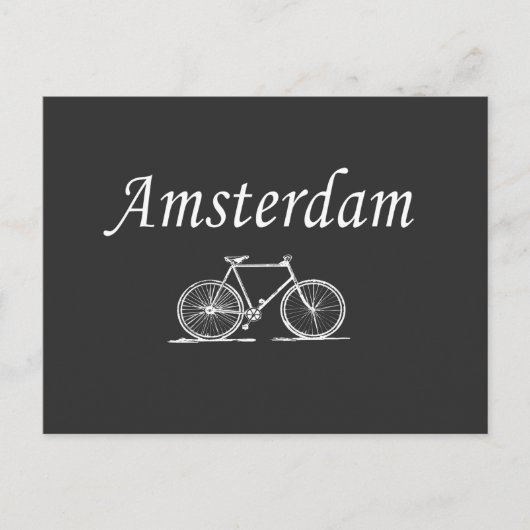 Carte Postale Vélo rétro d'Amsterdam (Devant)